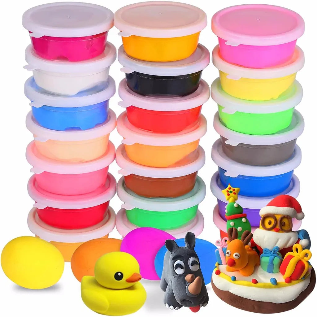 24 Color Modeling Clay Set Kids Non Toxic Playdough Art Craft Toy for Children School Classroom Party Favor Gift