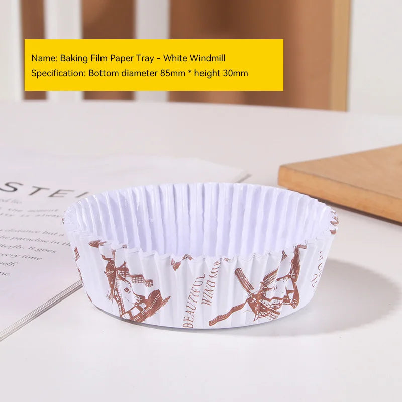 Round Cupcake Liners Greaseproof Paper Baking Cups Non-stick Muffin Wrappers Oven Safe For Muffins Brownie Quiche Snacks
