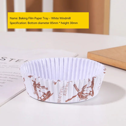 Round Cupcake Liners Greaseproof Paper Baking Cups Non-stick Muffin Wrappers Oven Safe For Muffins Brownie Quiche Snacks