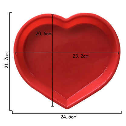 Heart Cake Silicone Mold Baking Bakeware Shallow Pan For Cheese Dessert Brownie Mousse Valentine's Day Kitchen Accessories Tools