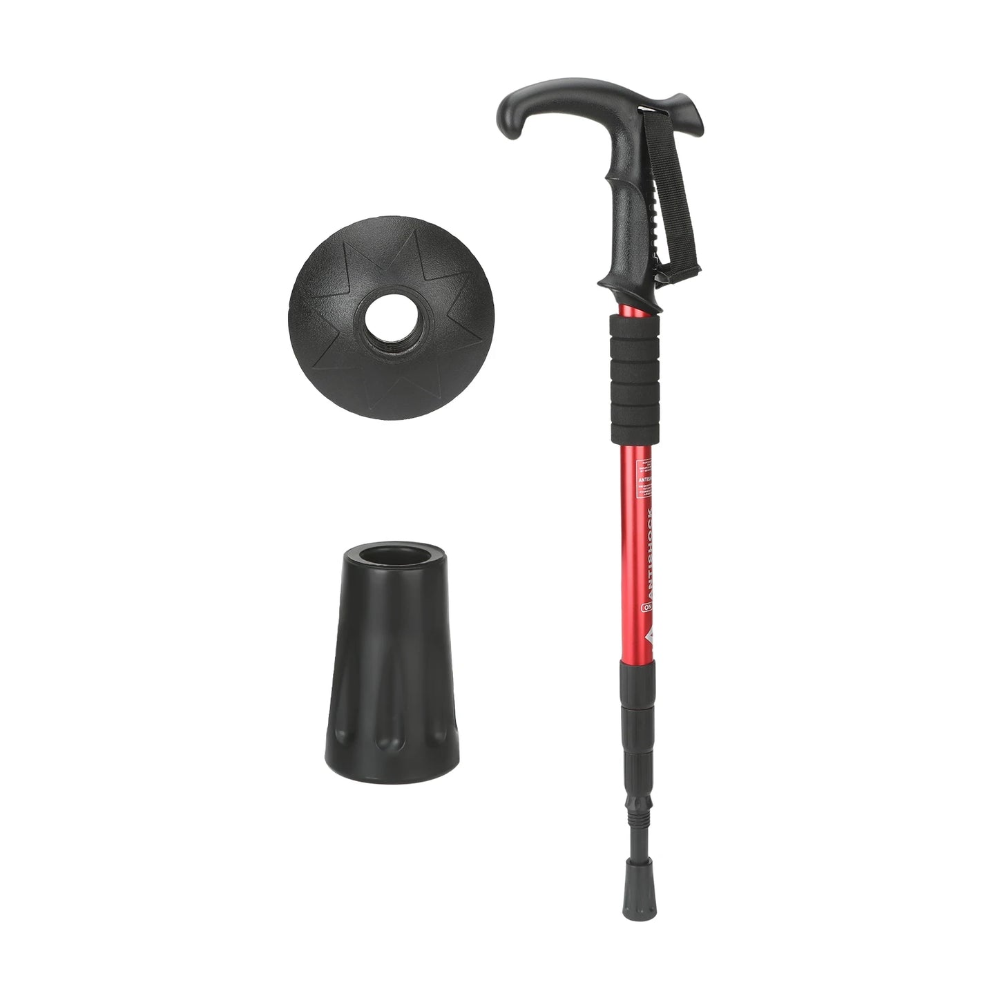 Mountain Climbing Crutch Scalable Trekking Pole Outdoor Straight Handle Hiking Climb Stick Suitable For Particularly Steep Climb