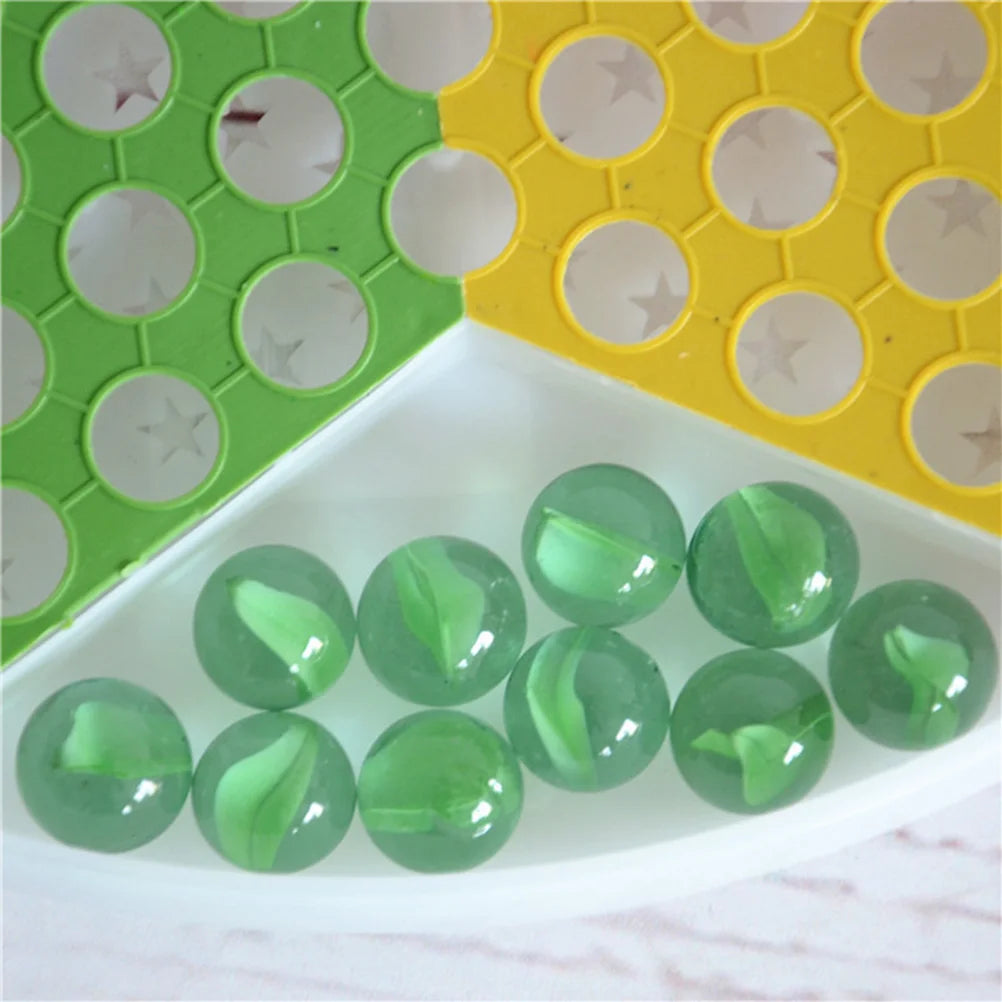 Glass Bead Checkers Board Educational Game Toy Interactive Chinese Draughts Intelligence Trainer For Kid Plaything Festival Gift
