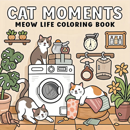 Cat Moments Adult Coloring Book Unique Book for Relaxation Upgraded Paper for Comfortable Coloring Perfect Gift Friend