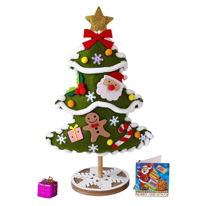 DIY Christmas Tree Crafts Kits for Children Christmas Decoration Handmade Toys Puzzle Craft Kit Toys Christmas Gifts for kids
