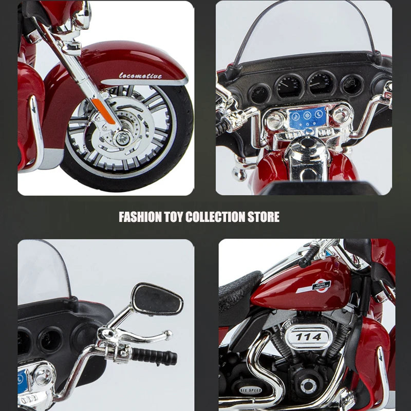 1:9 Technical Harlei DAVIDSON Alloy Car Model Diecast Car Off-Road Vehicle With Light Sound Toys For Kids Gift