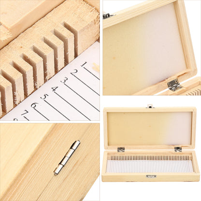 Wooden Slice Box For Microscope Slides Wooden Specimen Case Microscope Slide Box Sliding Storage Slide Container Lab Equipment
