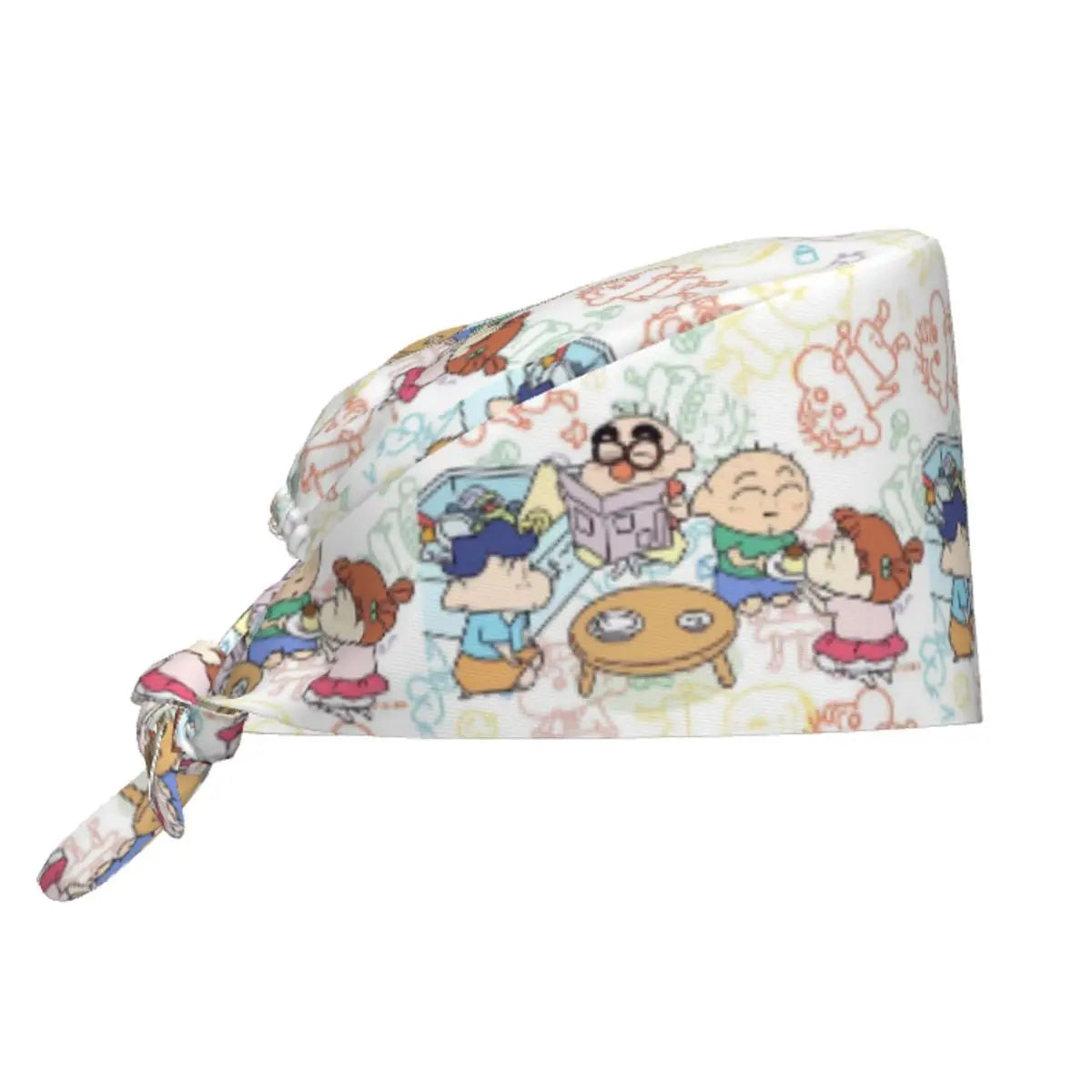 Custom Crayons Shin-chans Cute Anime Scrubs Cap Surgical Hats Women Men Operating Room Cap Nursing Cap Lab Works Hat