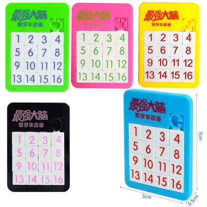 1-16 Number Learning Slide Puzzles Cartoon Education Letter Animal Children's Jigsaw Puzzle Games Brain Exercise Mini Toys