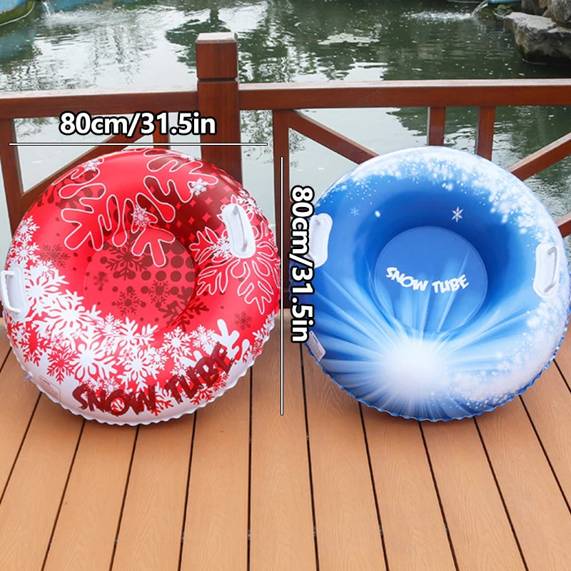 1PC Snow Sledge Inflatable Ski Ring PVC Sledding Tube Thicken Snow Tubing Winter Snow Tube with Handle Skiing Accessories