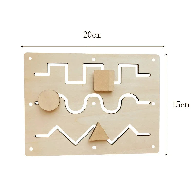 Busy Board Montessori Diy Accessories Early Education Toys Kids Activity Busyboard Material Teaching  Wooden Game 2-6 Years Old