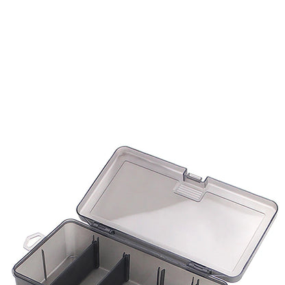 Fishing Box Gray Double Layer Fishing Gear Road Sub Box PP Material Plastic Tool Box for Fake Bait