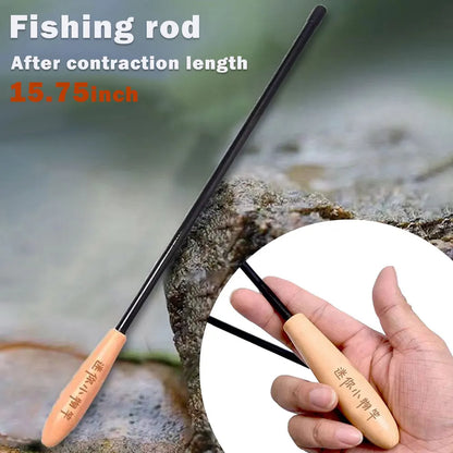 Ultralight Carbon Fishing Rods 1.2/1.5/1.8/2.1M Portable Telescopic Travel Mini Stream Feeder Pole Hard Pesca Carp Freshwater