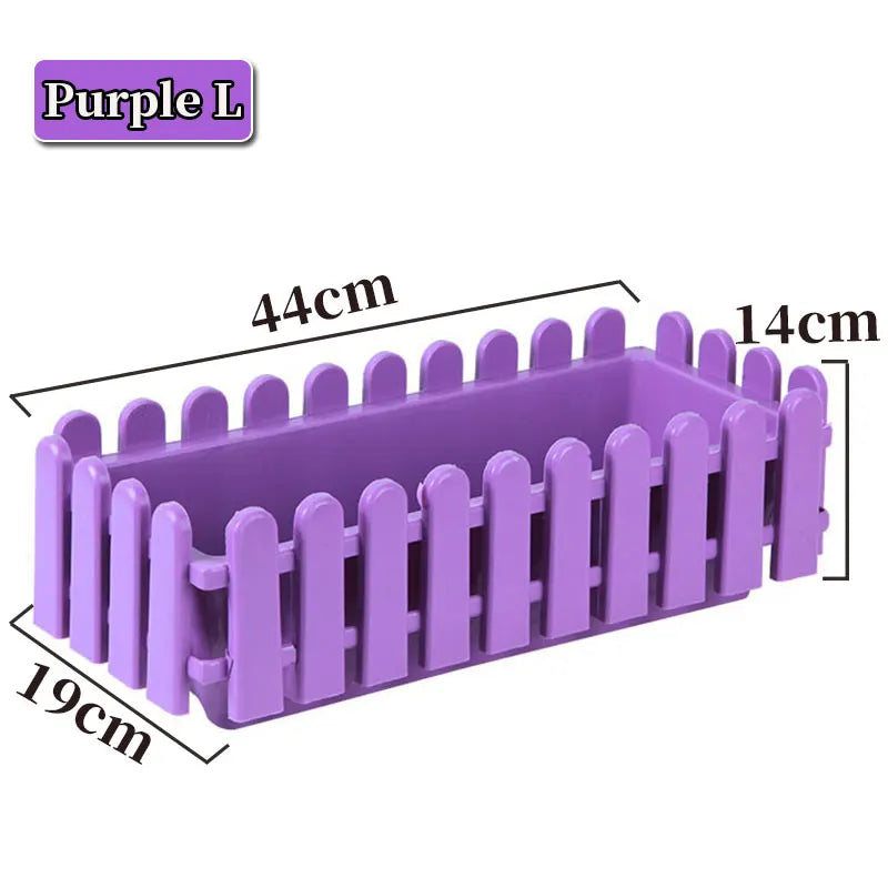 Garden Fence Type Flower Pot With Holes Cuboid Flowerpot Planting Flower Vegetable Plant Pot