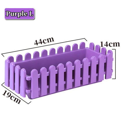 Garden Fence Type Flower Pot With Holes Cuboid Flowerpot Planting Flower Vegetable Plant Pot