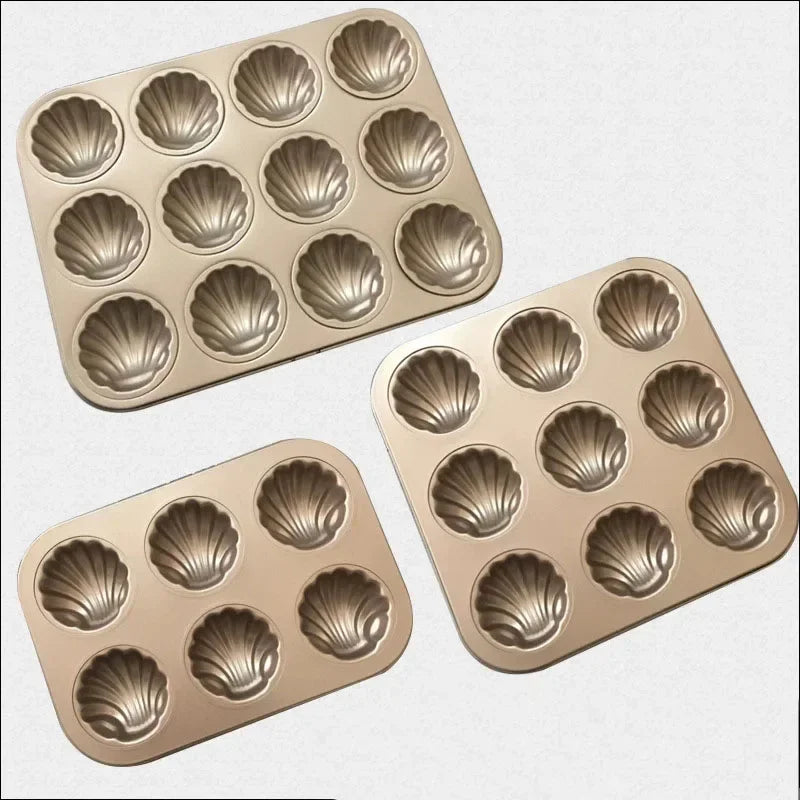 Shell Shape Baking Mold Nonstick Biscuit Madeleine Tray Pan Carbon Steel Chocolate Cookie Cake Mould Bakeware For Kitchen