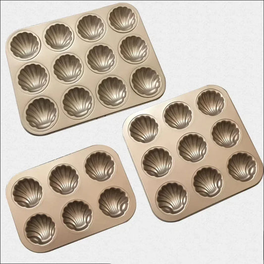 Shell Shape Baking Mold Nonstick Biscuit Madeleine Tray Pan Carbon Steel Chocolate Cookie Cake Mould Bakeware For Kitchen