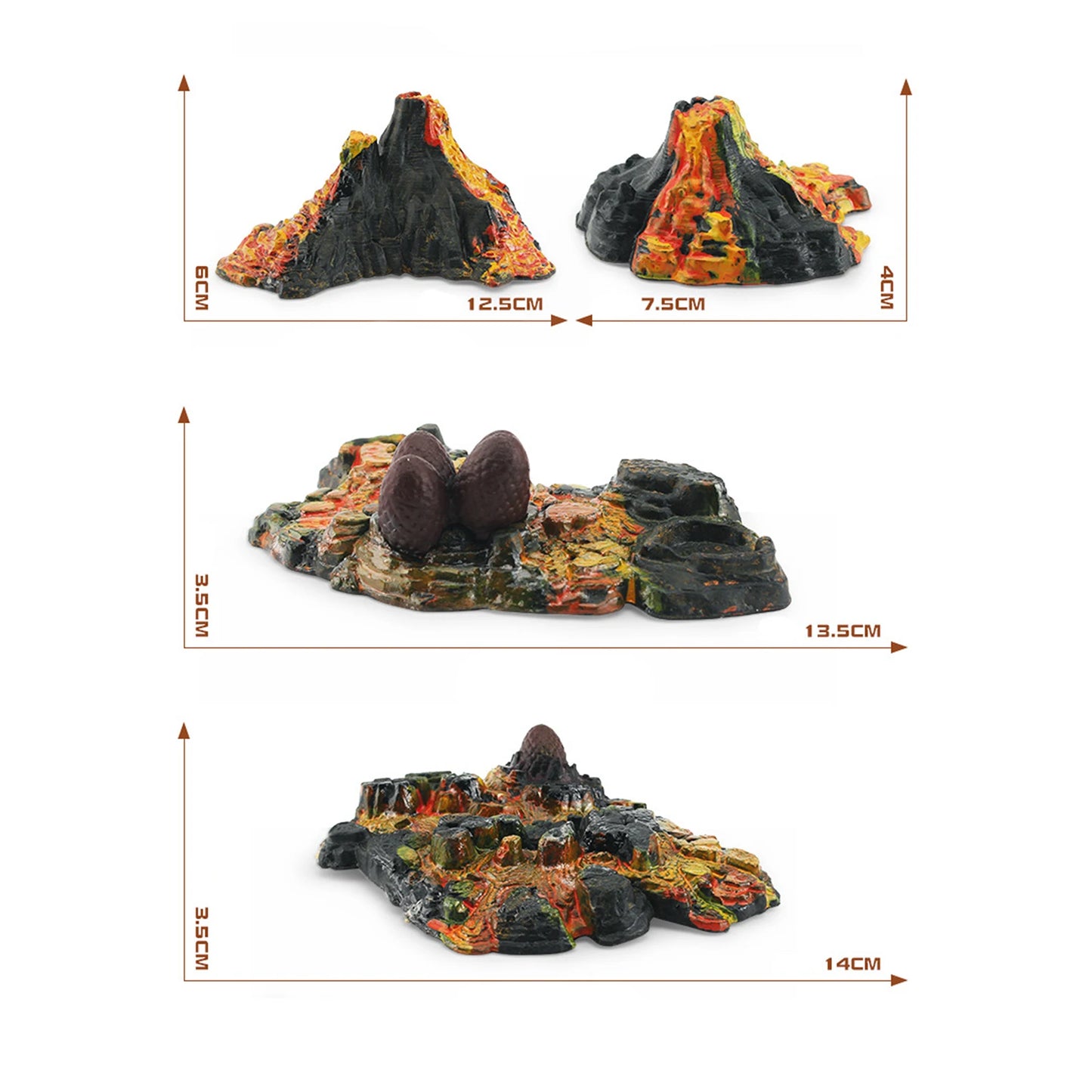 Simulation Volcano Model Fun science Accessories Homeschool Realistic Mini Volcano Dinosaur Playset for Children Boys