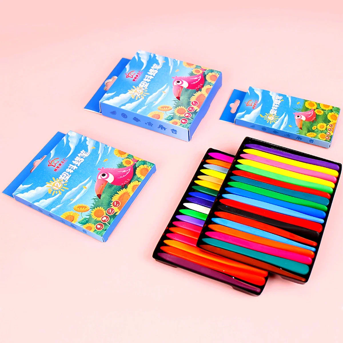 12-36 Color Washable Crayons Non-Toxic Erasable Triangular Grip Art Supplies Toddler Safe Oil Pastels for Drawing Coloring Gifts