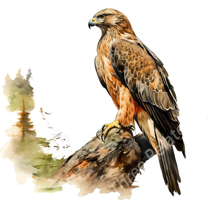 Three Ratels QN20 soaring eagle wall sticker art for home decoration