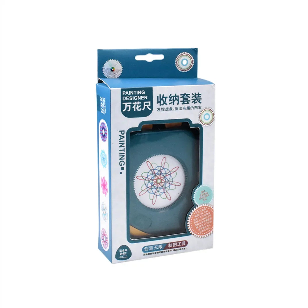 Spirograph Drawing Kit with Storage - Interlocking Gear Art Set for Kids