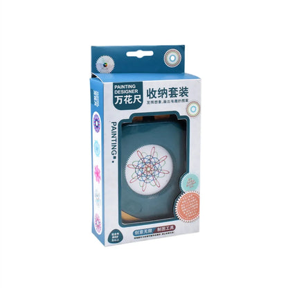 Spirograph Drawing Kit with Storage - Interlocking Gear Art Set for Kids