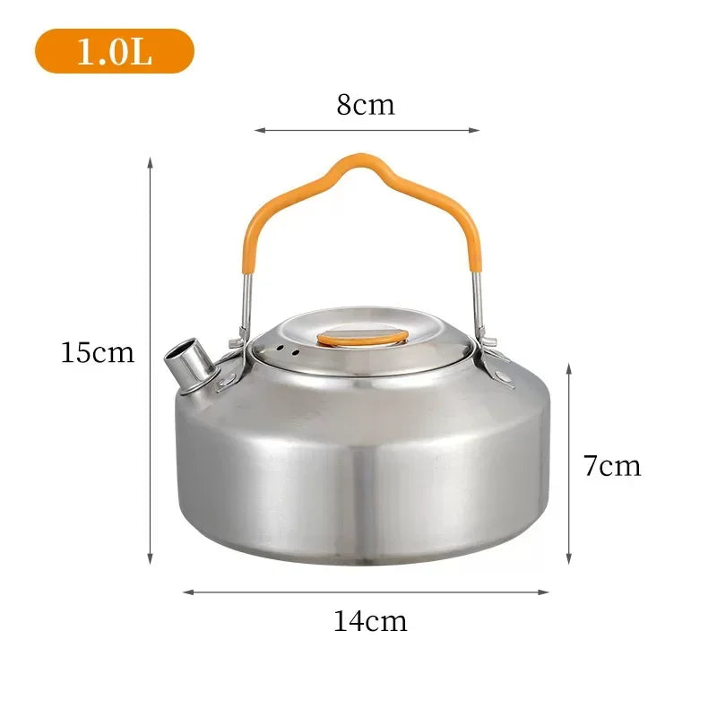 Water Kettle Outdoor Coffee Kettle Tableware Picnic Set Supplies Durable Camping Tea Kettle Tourism Cookware Outdoor Kettle