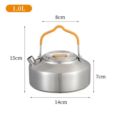 Water Kettle Outdoor Coffee Kettle Tableware Picnic Set Supplies Durable Camping Tea Kettle Tourism Cookware Outdoor Kettle