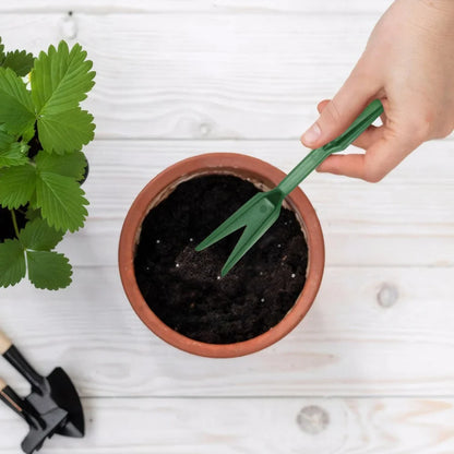 Mini Sowing Seed Dispenser 5 Different Settings Handheld Seed Planter with 2 Transplanting Tools Hand Seeder Gardening Supplies