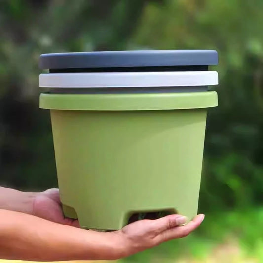 1PC Plastic Flowerpot Thickened Plant Pot for Flowers Shrubs Succulents Breathable Root Control Flower Pot Garden Decorations