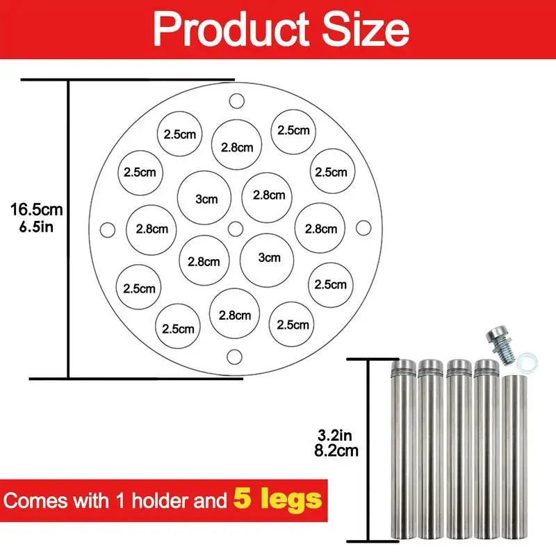 Chess Piece Mold Holder Acrylic Chess Piece Holder 5 Leg Supports Stand For Epoxy Resin Molds Chess Accessories For Casting