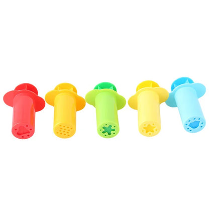 New Creative 3D Plasticine Tools Playdough Set Color Play Dough Model Tool Toys Clay Moulds Deluxe Set