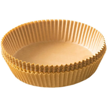 50PCS/set of Special Food-grade Oil-absorbing Paper Pad for Air Fryer Baking Round Paper Tray