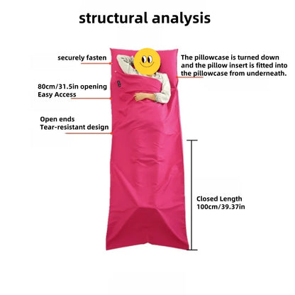 Outdoor travel sleeping bag portable ultra-thin hotel hotel soiled cotton sleeping bag liner sheet summer camping sleeping bag