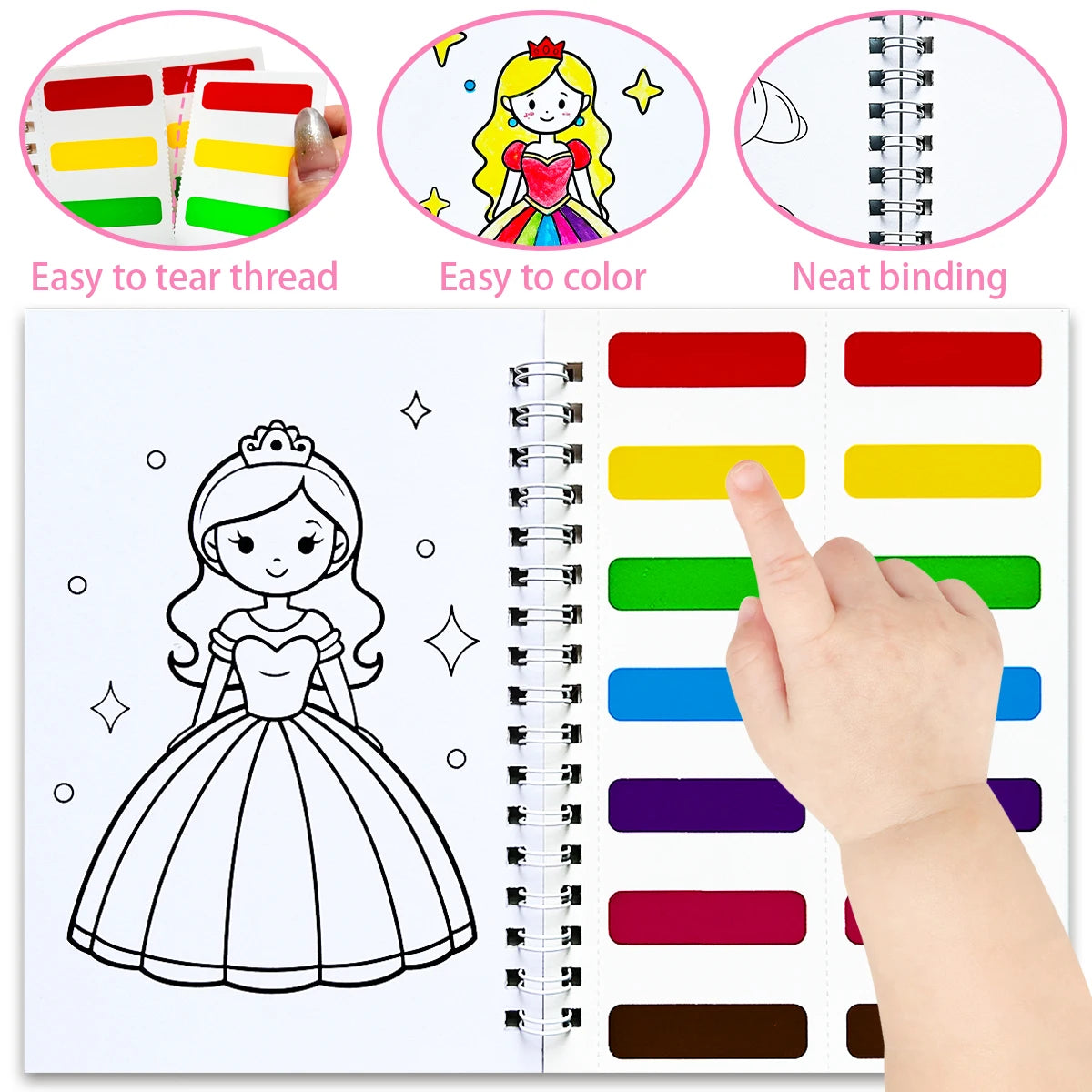 "8 Major Theme Creative Coloring Book Set: Children's Painting Book with Ocean Theme Comes with a painting color card.