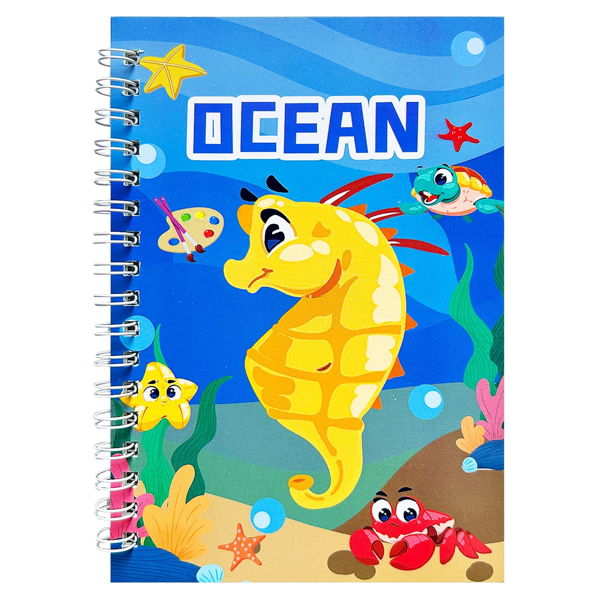 "8 Major Theme Creative Coloring Book Set: Children's Painting Book with Ocean Theme Comes with a painting color card.