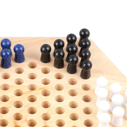 Chinese Checkers Set With Multiple Chess Pieces Wooden Board Interactive Children Adult Chess Game Traditional Chinese Checkers
