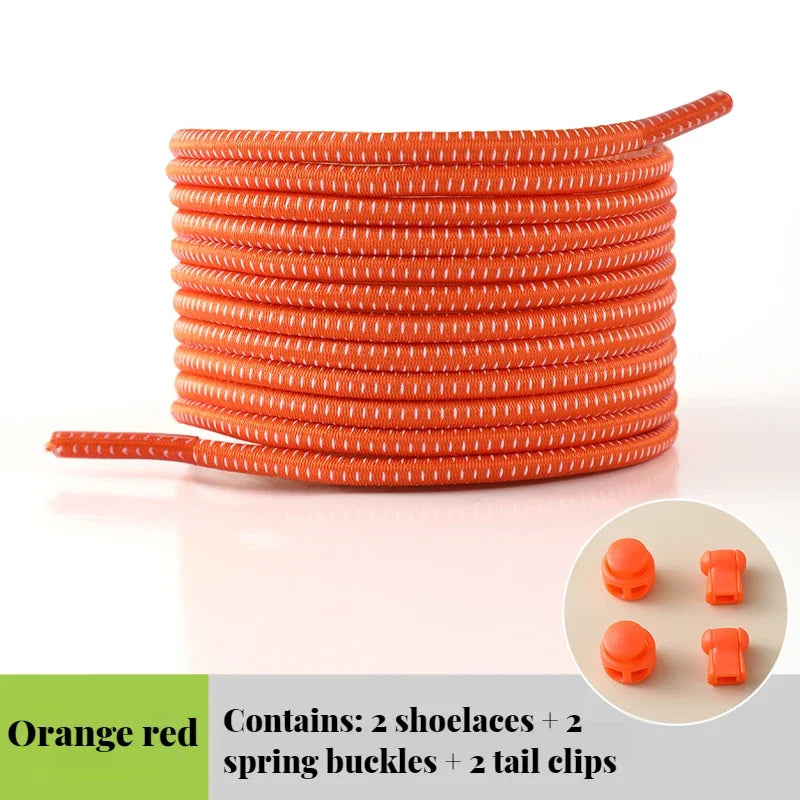 NEW Elastic Round Tennis Laces Without Ties Shoelaces Sneakers Quality Lock Shoe Laces Adult Kids Rubber Bands for Shoes 1Piar