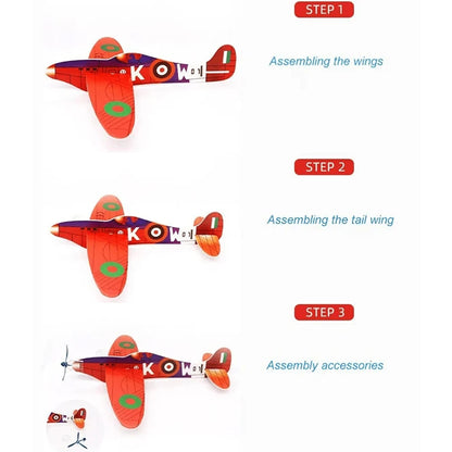 12Pcs Foam Airplane Toy Glider Planes for Kids Party Favors Birthdays Gifts Prize Airplane Model Outdoor Flying Toys