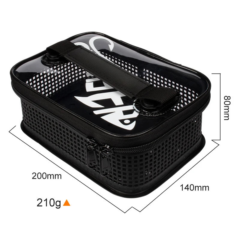 1 PCS Fishing Tackle Boxes Portable Mesh Flushing Sea Fishing Lure Boat Bait Carrying Iron Plate Storage Bag Fishing Supplies