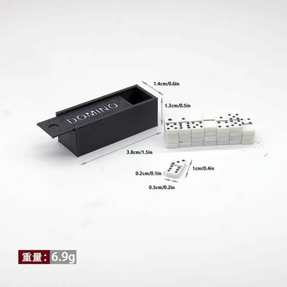 1 Set 1:12 Dollhouse Accessories Miniature Domino Model Building Learning Educational Toy Dot Dominoes Board Game