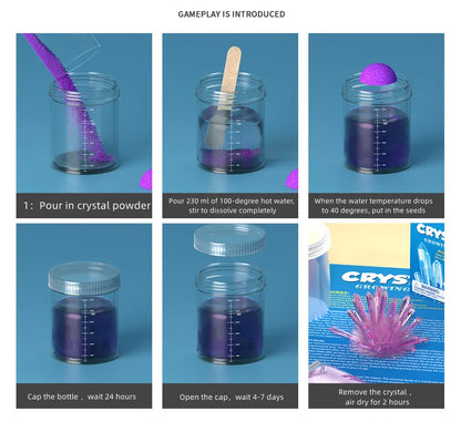 DIY Fun science experiment colorful Wishing Crystal Growth Crystal Growing Kit Planting learning toys Educational puzzl toy set