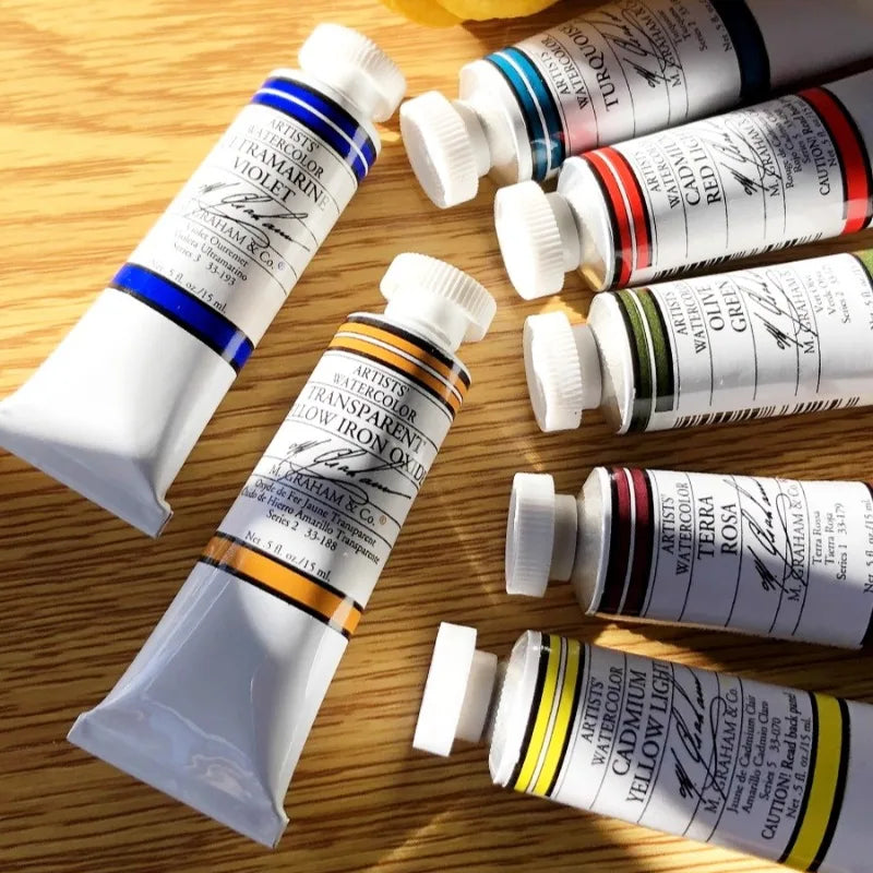 15ml / Tube American Watercolor Pigments Artist's Painting Art Supplies Hand-drawn Illustrations Creative Travel Water Color