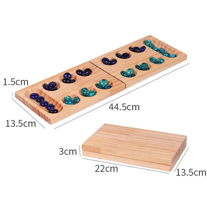 1set Foldable Mancala Board Game - Fun Classic Table Game with Wooden Board for Adults & Kids