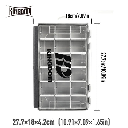 Kingdom Fishing Tackle Box 2 Sizes  Multifunction Tackle Trays Organizer with Removable Dividers Fishing Lure Box