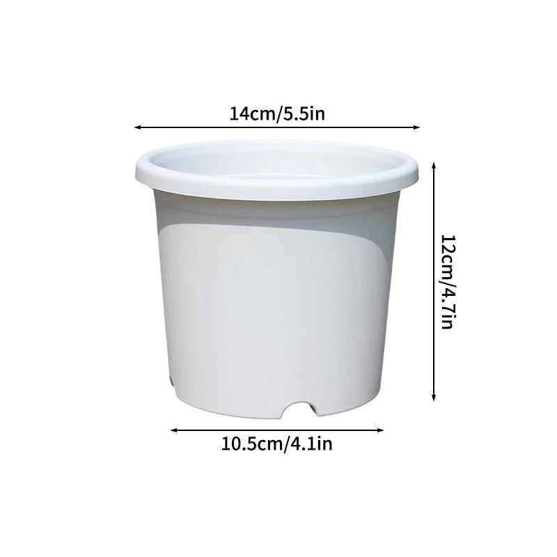Plastic Flowerpot with Drainage Holes Plant Nursery Pot Seed Starting Pot Plastic Flower Plant Container for Succulents Seedling