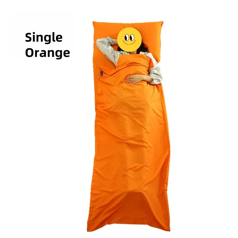 Outdoor travel sleeping bag portable ultra-thin hotel hotel soiled cotton sleeping bag liner sheet summer camping sleeping bag