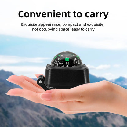 New Outdoor Navigation Dashboard Car Compass for Auto Car Boat Cycling Hiking Direction Pointing Guide Ball Shaped Compass