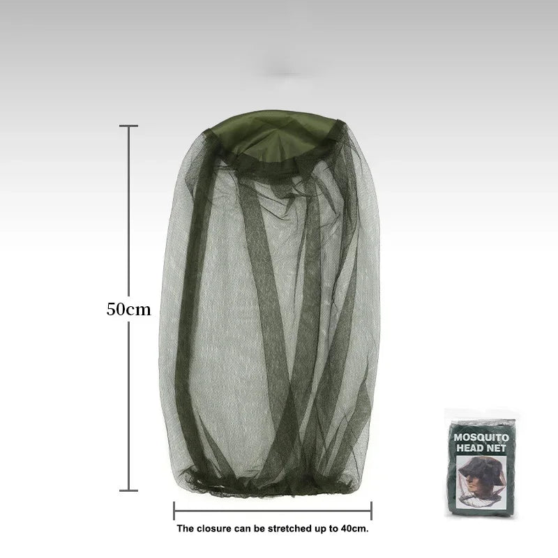 1PC Outdoor Fishing Sunscreen Insect Hat Mesh Breathable Sun Mask Men and Women Universal Camping Hiking Mosquito Net Head Cover