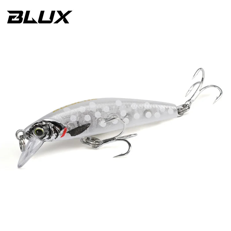 BLUX Gravity Minnow 50mm Long Cast Heavy Shrink Fishing Lure 4.3g Wobbler for Freshwater Saltwater Bass Pike Hard Plastic Bait