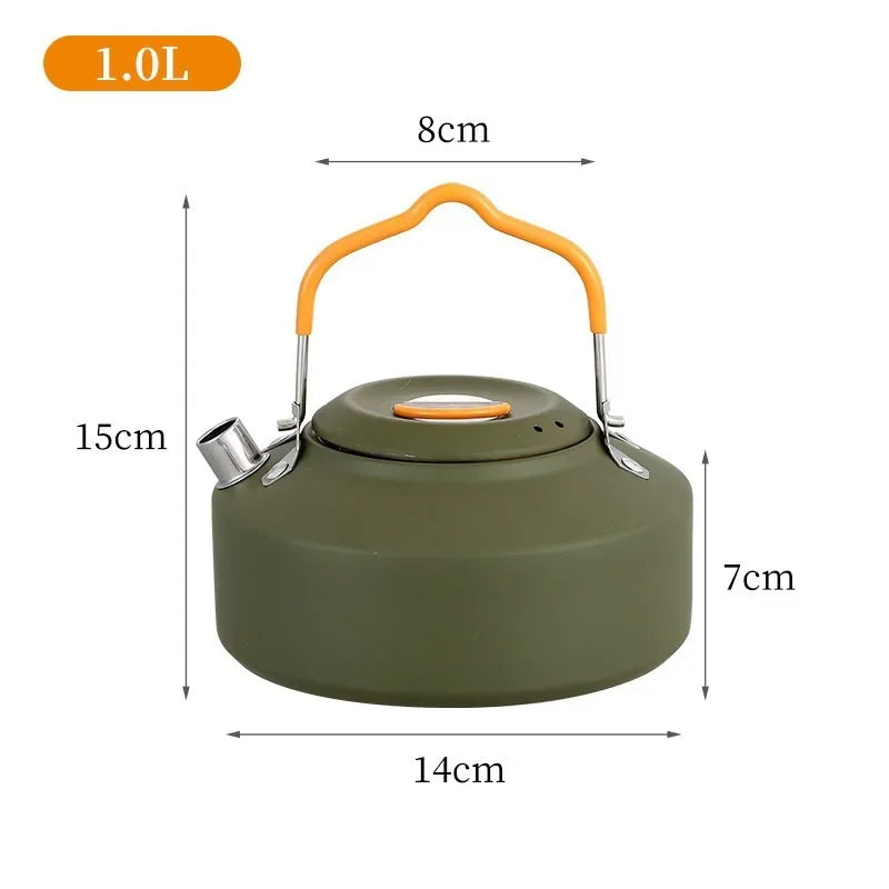 Water Kettle Outdoor Coffee Kettle Tableware Picnic Set Supplies Durable Camping Tea Kettle Tourism Cookware Outdoor Kettle